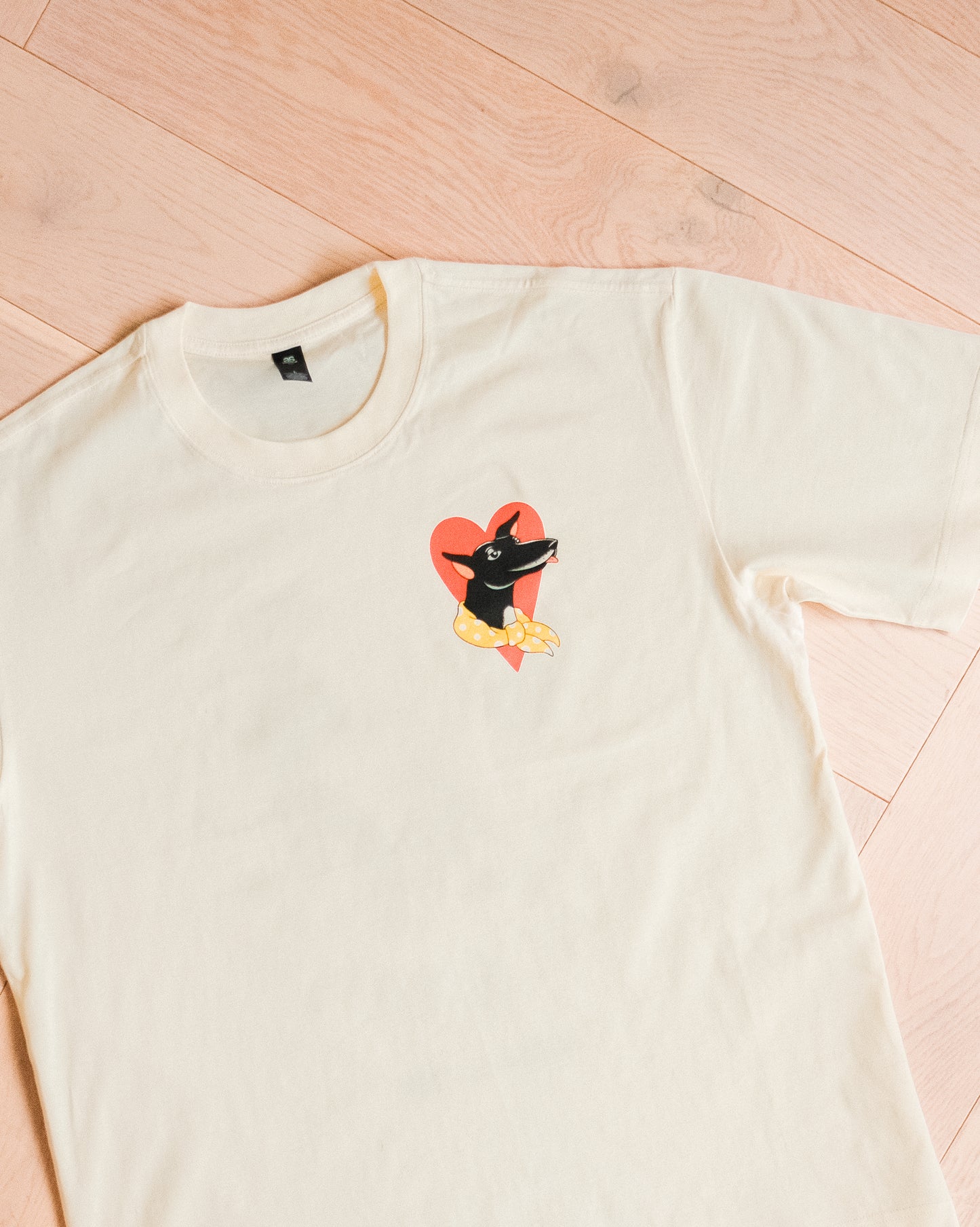 Snooties x Amber Jane Tattoo T-shirt 'Only Dogs, Race Dogs' Ecru