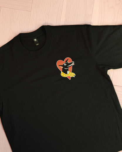 Snooties x Amber Jane Tattoo T-shirt 'Only Dogs, Race Dogs' Black