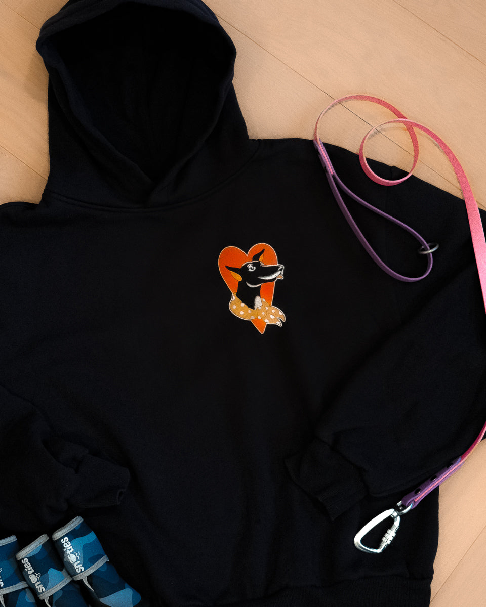 Snooties x Amber Jane Tattoo T-shirt 'Only Dogs, Race Dogs' Blue Hoodie