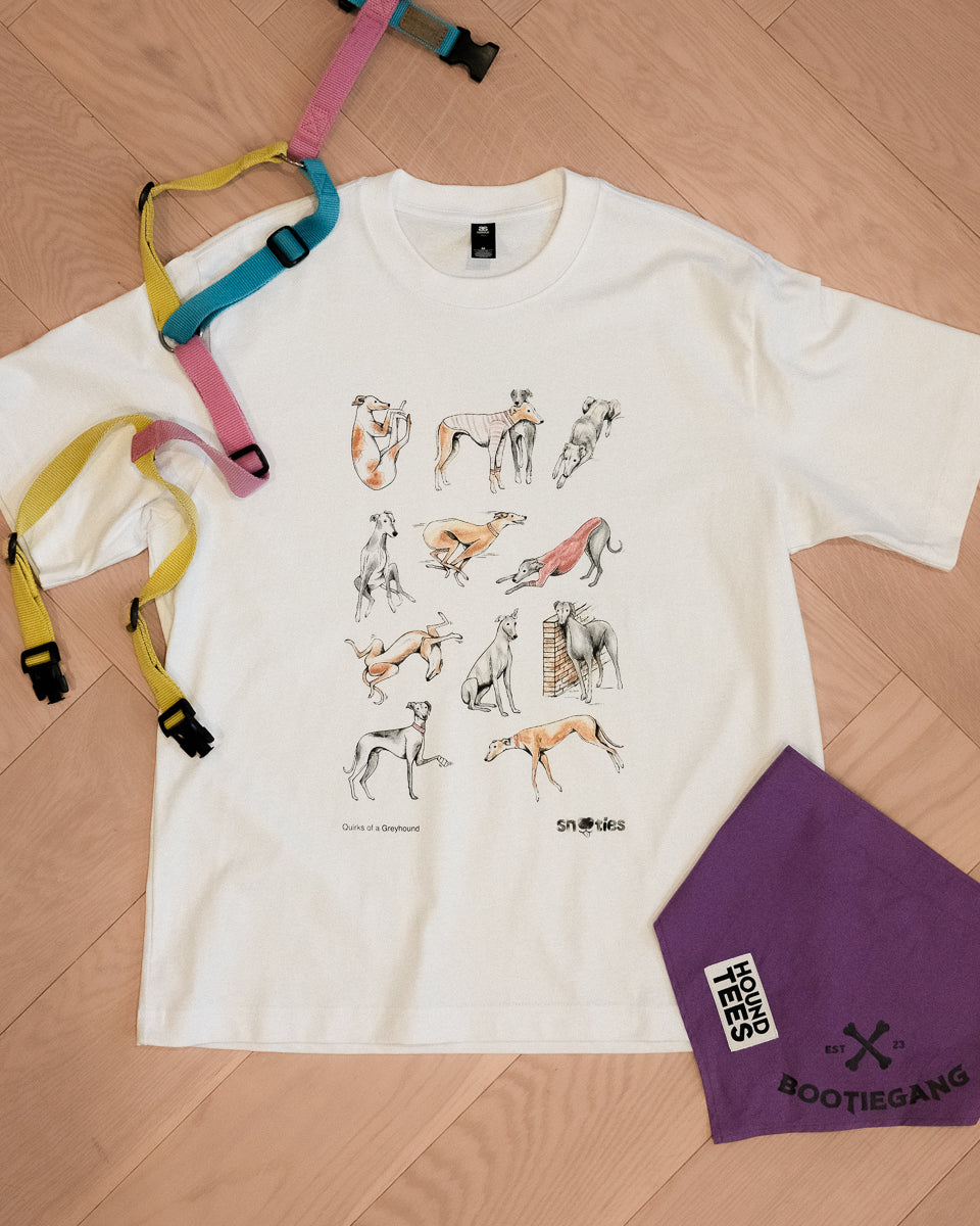 'Quirks of a Greyhound' T-Shirt White