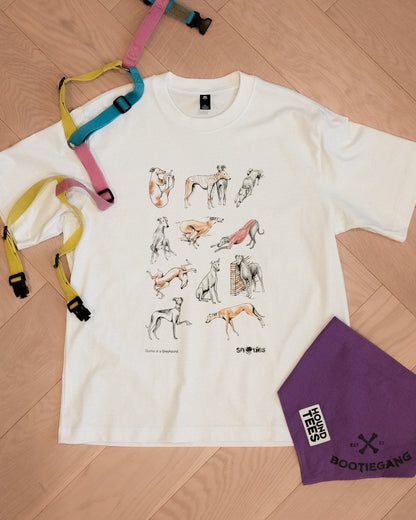 'Quirks of a Greyhound' T-Shirt White